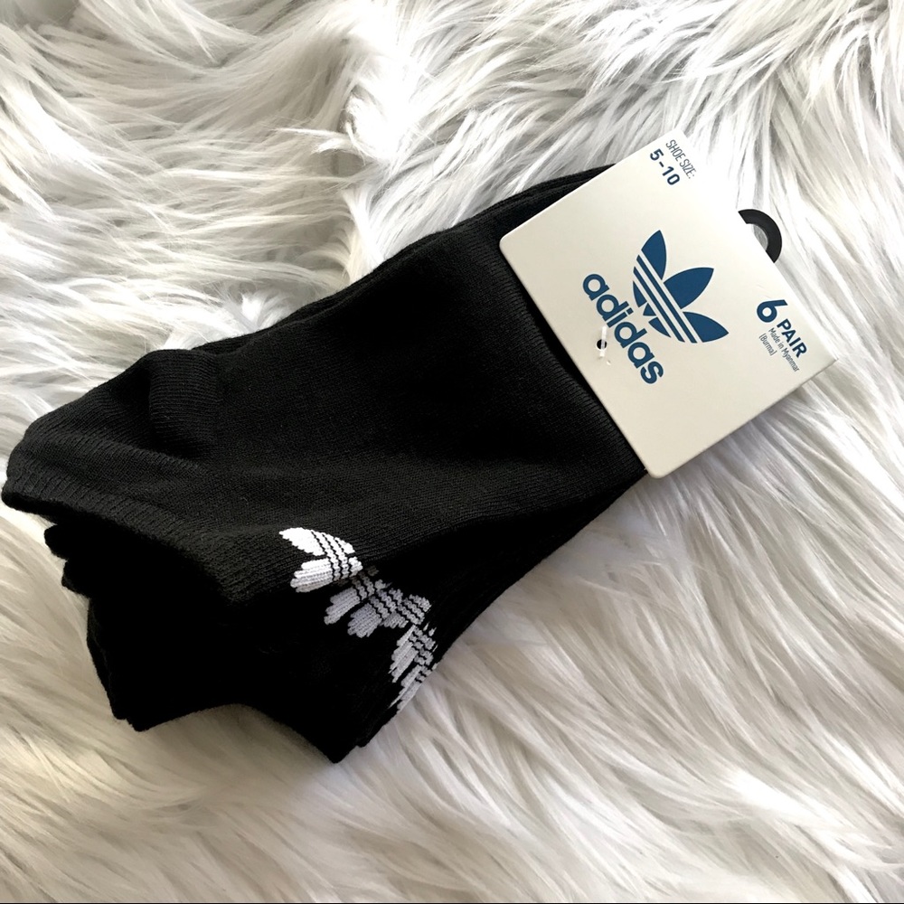 NWT Adidas Socks 6 Pairs Shoe Size 5-10